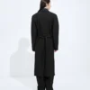 Manteau en laine et mohair à fente
