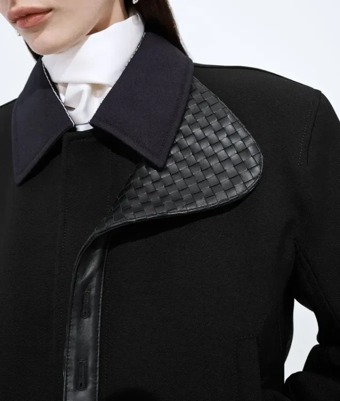 Manteau en laine et mohair à fente