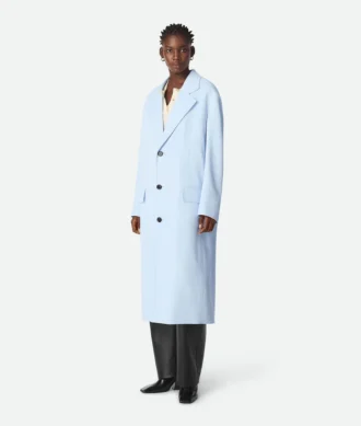 Manteau en twill de viscose et de soie