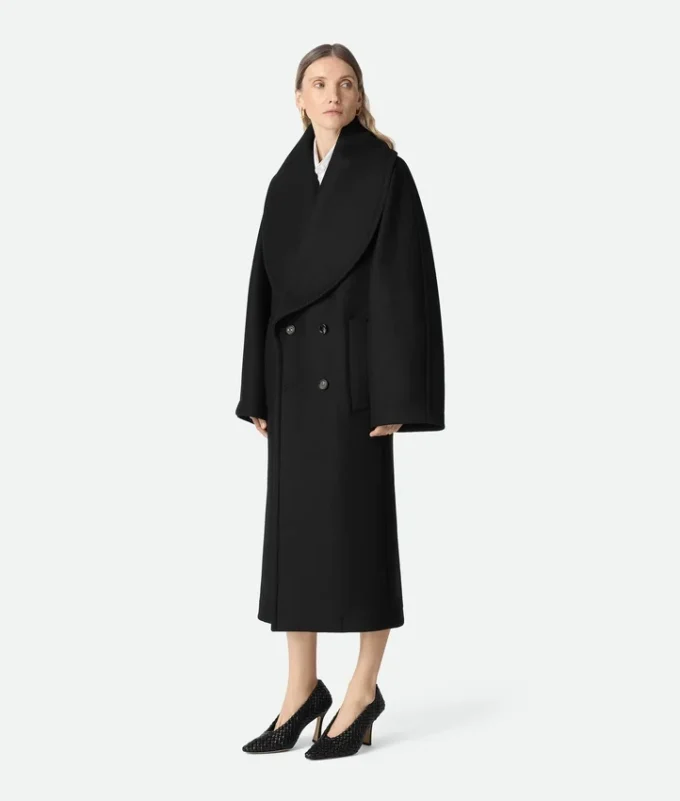 Manteau long en laine Stretch Manteau long en laine Stretch