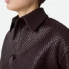 Mini-chemise en cuir Intrecciato Mini-chemise en cuir Intrecciato