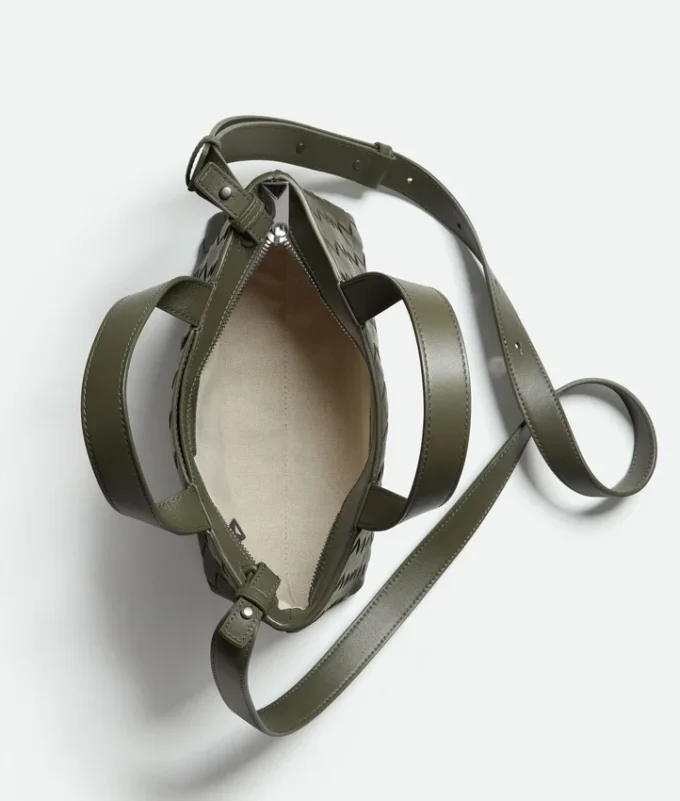 Mini sac fourre-tout zippé Intrecciato