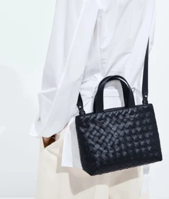 Mini sac fourre-tout zippé Intrecciato