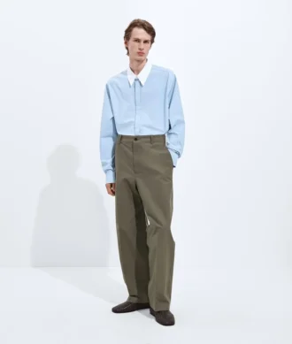 Pantalon compact en coton