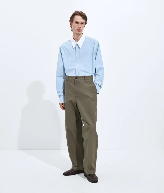 Pantalon compact en coton Pantalon compact en coton