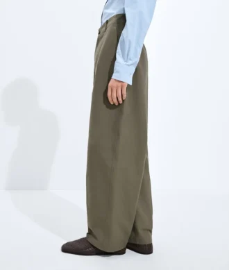 Pantalon compact en coton