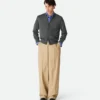 Pantalon droit en sergé de coton