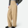 Pantalon droit en sergé de coton