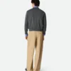 Pantalon droit en sergé de coton