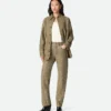 Pantalon en cuir et daim Intrecciato Pantalon en cuir et daim Intrecciato