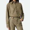 Pantalon en cuir et daim Intrecciato Pantalon en cuir et daim Intrecciato
