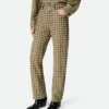 Pantalon en cuir et daim Intrecciato Pantalon en cuir et daim Intrecciato