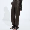 Pantalon en cuir Intrecciato Pantalon en cuir Intrecciato