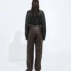 Pantalon en cuir Intrecciato Pantalon en cuir Intrecciato