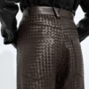 Pantalon en cuir Intrecciato Pantalon en cuir Intrecciato