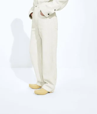 Pantalon en cuir Intrecciato Small Pantalon en cuir Intrecciato Small