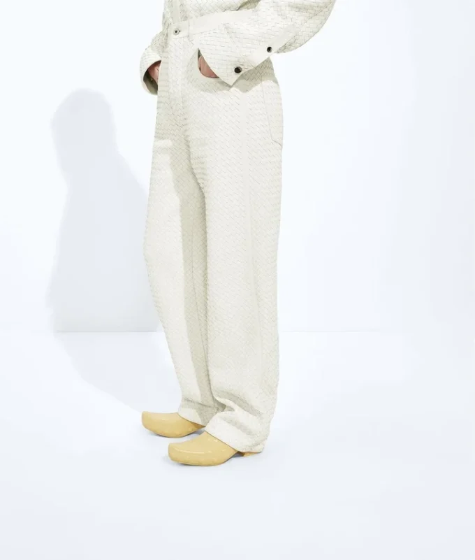 Pantalon en cuir Intrecciato Small Pantalon en cuir Intrecciato Small
