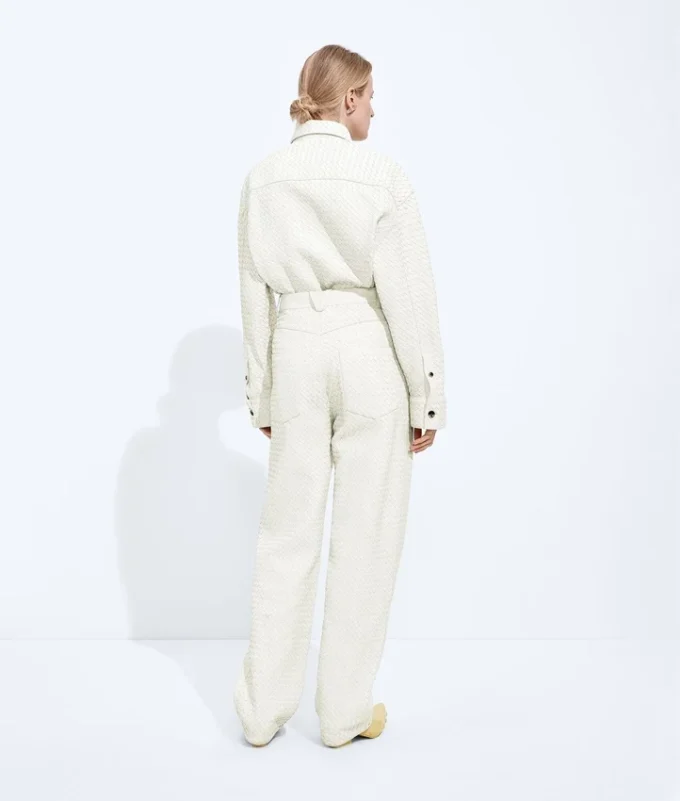 Pantalon en cuir Intrecciato Small Pantalon en cuir Intrecciato Small