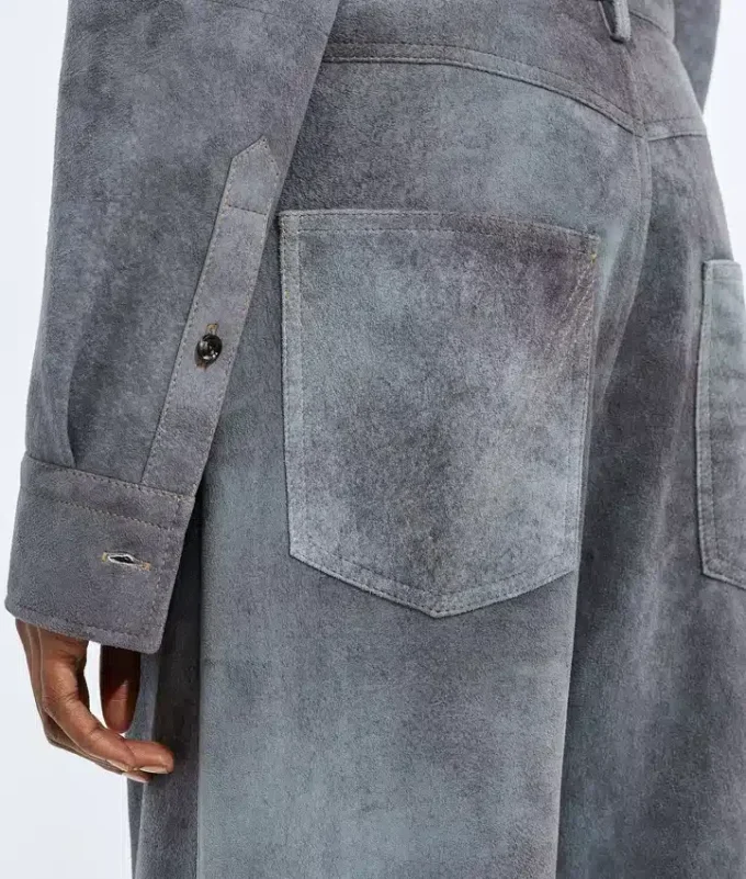 Pantalon en daim nuageux