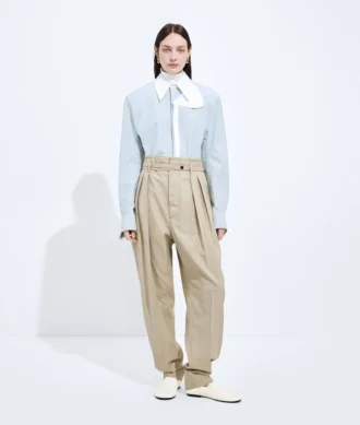 Pantalon en laine et coton