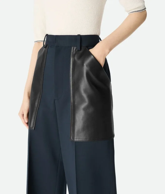 Pantalon en laine et coton Pantalon en laine et coton
