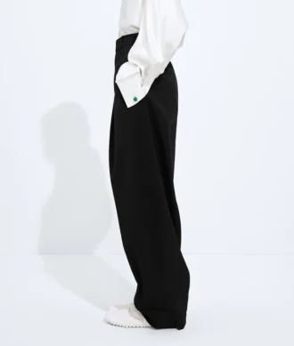 Pantalon en laine et nylon
