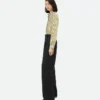 Pantalon en laine rayé