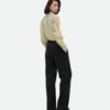 Pantalon en laine rayé