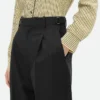 Pantalon en laine rayé