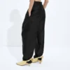 Pantalon en sergé de coton et viscose délavé