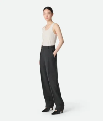 Pantalon en sergé de laine Mouline