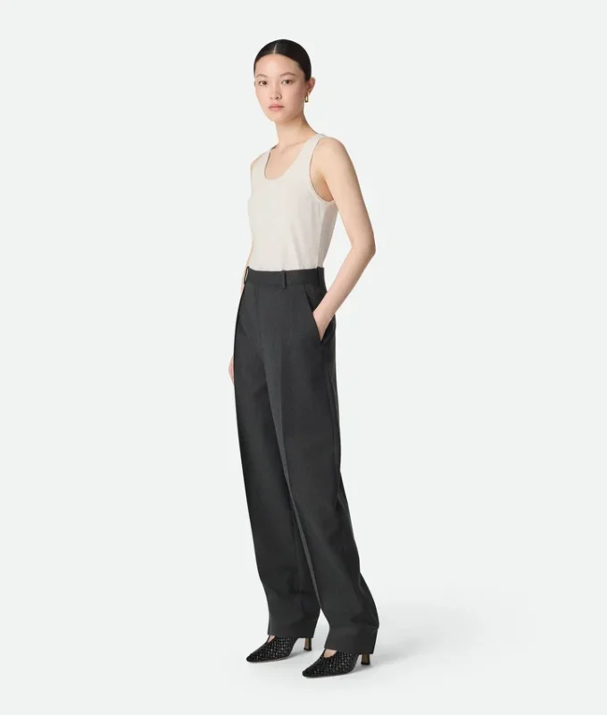 Pantalon en sergé de laine Mouline Pantalon en sergé de laine Mouline