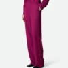Pantalon en twill de viscose et de soie