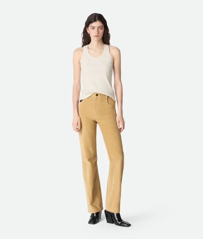 Pantalon en velours côtelé de coton