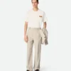 Pantalon en viscose et soie