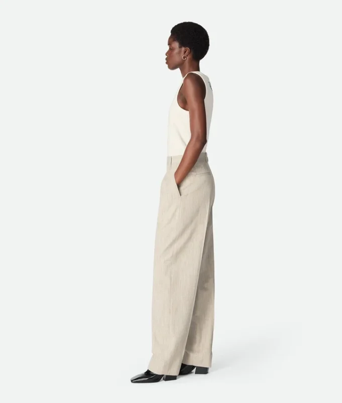 Pantalon en viscose et soie