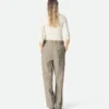 Pantalon en viscose mouchetée