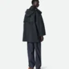 Parka à capuche en laine technique contrecollée Parka à capuche en laine technique contrecollée