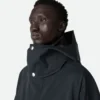 Parka à capuche en laine technique contrecollée Parka à capuche en laine technique contrecollée
