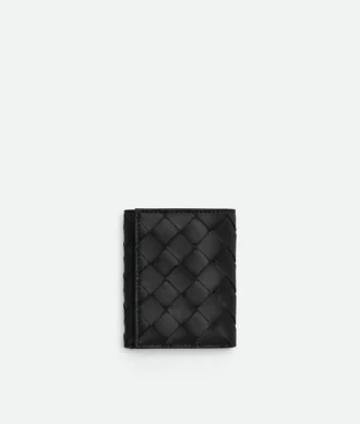 Petit portefeuille à trois volets Intrecciato