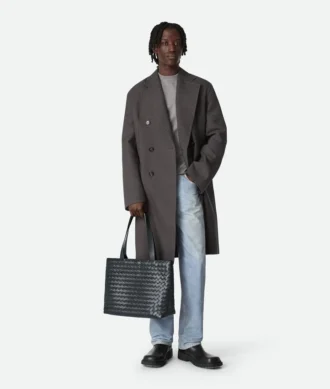 Petit sac fourre-tout Intrecciato à fermeture éclair