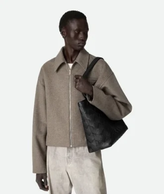 Petit sac fourre-tout Intrecciato à fermeture éclair