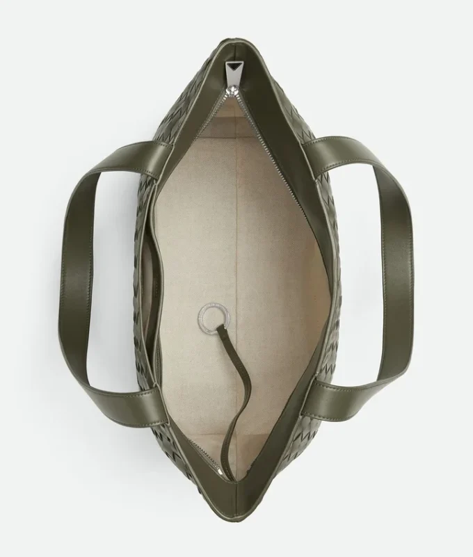 Petit sac fourre-tout Intrecciato à fermeture éclair Petit sac fourre-tout Intrecciato à fermeture éclair