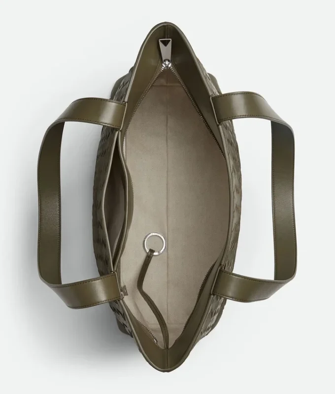 Petit sac fourre-tout Intrecciato à fermeture éclair