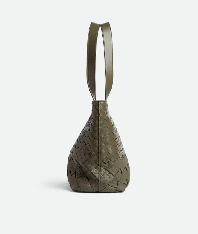 Petit sac fourre-tout Intrecciato à fermeture éclair