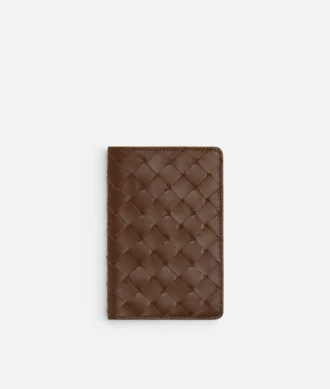 Petite housse pour carnet en cuir Intrecciato