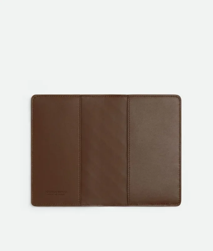 Petite housse pour carnet en cuir Intrecciato
