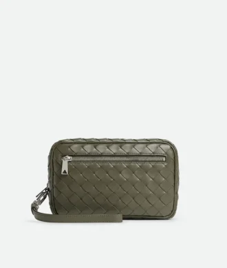 Petite pochette Intrecciato avec dragonne
