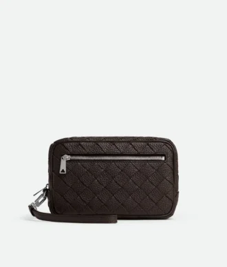 Petite pochette Intrecciato avec dragonne