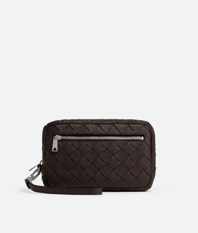 Petite pochette Intrecciato avec dragonne